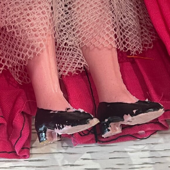 Vintage 1950s Doll Mexican Senorita Lady Sombrero Folk Art Souvenir Hard Plastic - Picture 10 of 10